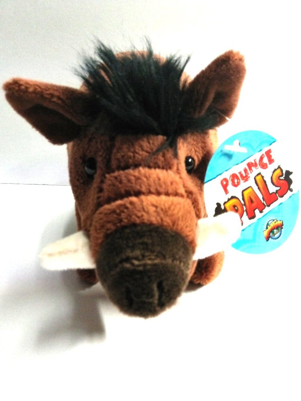 Adventure Planet Pounce Pals Wart Hog 9" Long Brown Animal Plush Toy New